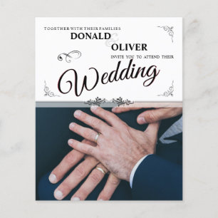 Handen van een Gay Bruiloft Paar met Ringen