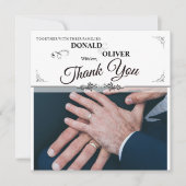 Handen van een Gay Bruiloft Paar met Ringen (Voorkant)