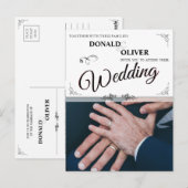 Handen van een Gay Bruiloft Paar met Ringen Briefkaart (Voorkant / Achterkant)