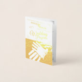 Handen van een Gay Bruiloft Paar met Ringen Folie Kaarten (Voorkant)