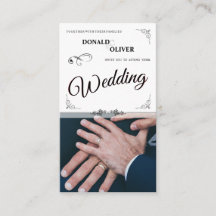 Handen van een Gay Bruiloft Paar met Ringen