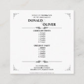 Handen van een Gay Bruiloft Paar met Ringen Informatiekaartje (Achterkant)