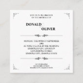 Handen van een Gay Bruiloft Paar met Ringen Informatiekaartje (Achterkant)