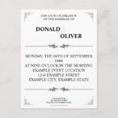 Handen van een Gay Bruiloft Paar met Ringen Informatiekaartje (Achterkant)