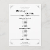 Handen van een Gay Bruiloft Paar met Ringen Informatiekaartje (Achterkant)