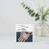 Handen van een Gay Bruiloft Paar met Ringen Informatiekaartje (Staand voorkant)