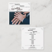 Handen van een Gay Bruiloft Paar met Ringen Informatiekaartje (Voorkant / Achterkant)