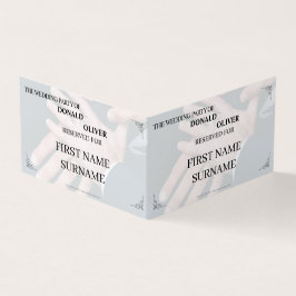 Handen van een Gay Bruiloft Paar met Ringen Kaart