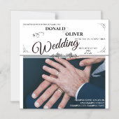 Handen van een Gay Bruiloft Paar met Ringen Magnetische Uitnodiging (Voorkant)