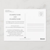 Handen van een gekleurd bruiloft paar met ring briefkaart (Achterkant)