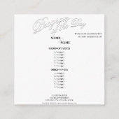 Handen van een gekleurd bruiloft paar met ring informatiekaartje (Achterkant)