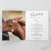 Handen van een gekleurde bruiloft op de ring bedankkaart (Binnen)