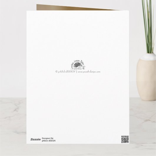 Handen van een gekleurde bruiloft op de ring bedankkaart (Achterkant)