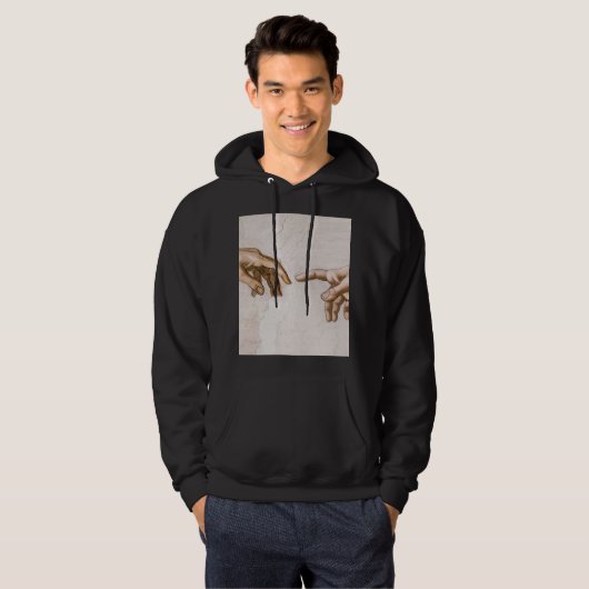 Handen van God de vader en Adam van Michelangelo Hoodie (Voorkant volledig)