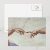 Handen van God en Adam Briefkaart (Voorkant / Achterkant)