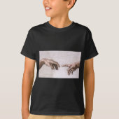 Handen van God en Adam, de schepping - Michelangel T-shirt (Voorkant)