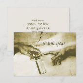 Handen van God en Adam Fine Art Parody Bedankkaart (Voorkant / Achterkant)