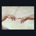 Handen van God en Adam Poster<br><div class="desc">Handen van God en Adam,  detail van The Creation of Adam,  van het Sistine Ceiling,  1511 | door Michelangelo Buonarroti | Art Location: Vatican Museums and Galleries,  Vaticaanstad,  Italië | Italiaanse kunstenaar | Collectie Afbeelding nummer: BAL143446</div>