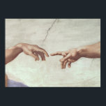 Handen van God en Adam Poster<br><div class="desc">Handen van God en Adam,  detail van The Creation of Adam,  van het Sistine Ceiling,  1511 | door Michelangelo Buonarroti | Art Location: Vatican Museums and Galleries,  Vaticaanstad,  Italië | Italiaanse kunstenaar | Collectie Afbeelding nummer: BAL143446</div>