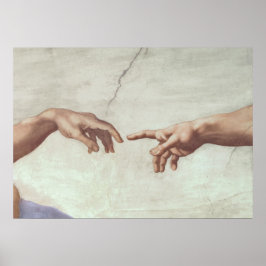 Handen van God en Adam Poster