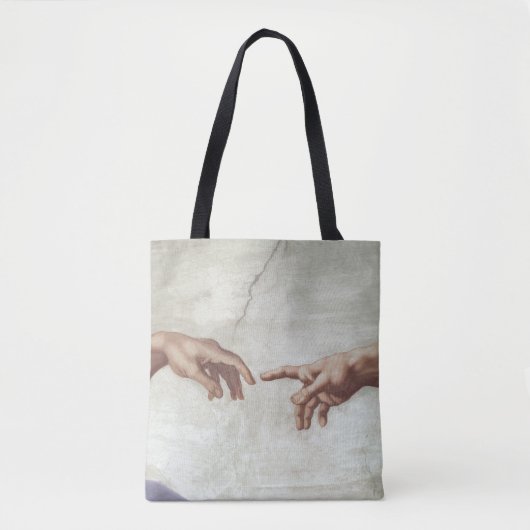 Handen van God en Adam Tote Bag (Voorkant)
