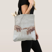 Handen van God en Adam Tote Bag (Dichtbij)