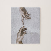 Handen van God en Adam van Michelangelo Legpuzzel (Verticaal)