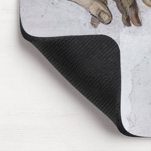 Handen van God en Adam van Michelangelo Muismat (Hoek)