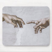 Handen van God en Adam van Michelangelo Muismat (Voorkant)