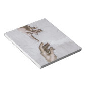 Handen van God en Adam van Michelangelo Notitieblok (Schuin)