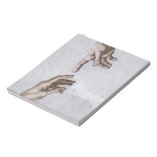 Handen van God en Adam van Michelangelo Notitieblok