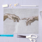 Handen van God en Adam van Michelangelo Tissuepapier (Craft)