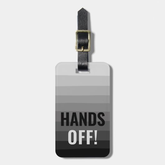 Handen Van Grappig Zwart Ontwerp Aangepaste Tekst Bagagelabel (Voorkant verticaal)