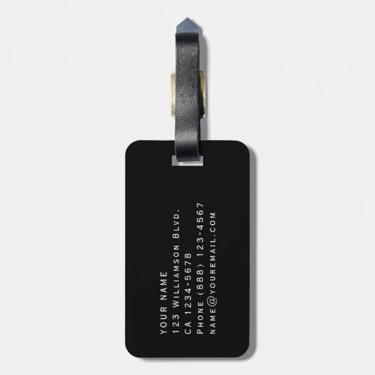 Handen Van Grappig Zwart Ontwerp Aangepaste Tekst Bagagelabel (Achterkant verticaal)