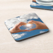 Handen van liefde drankjes onderzetter (Linkerzijde)