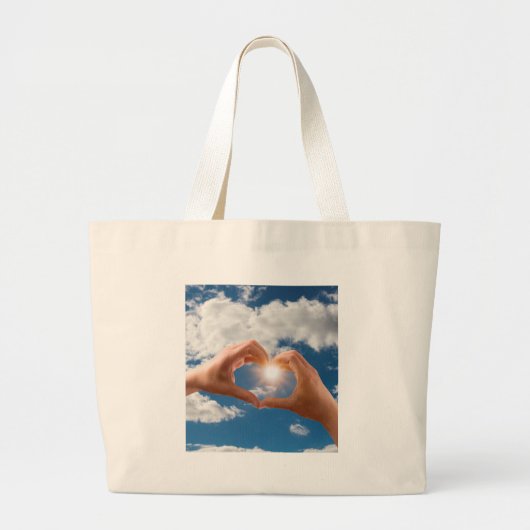 Handen van liefde grote tote bag (Voorkant)
