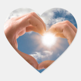 Handen van liefde hart sticker