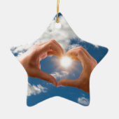 Handen van liefde keramisch ornament (Voorkant)