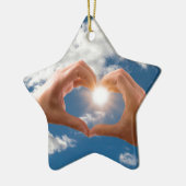 Handen van liefde keramisch ornament (Links)
