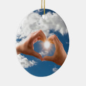 Handen van liefde keramisch ornament (Rechts)