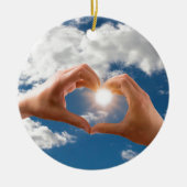 Handen van liefde keramisch ornament (Voorkant)