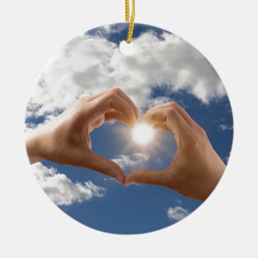 Handen van liefde keramisch ornament (Voorkant)