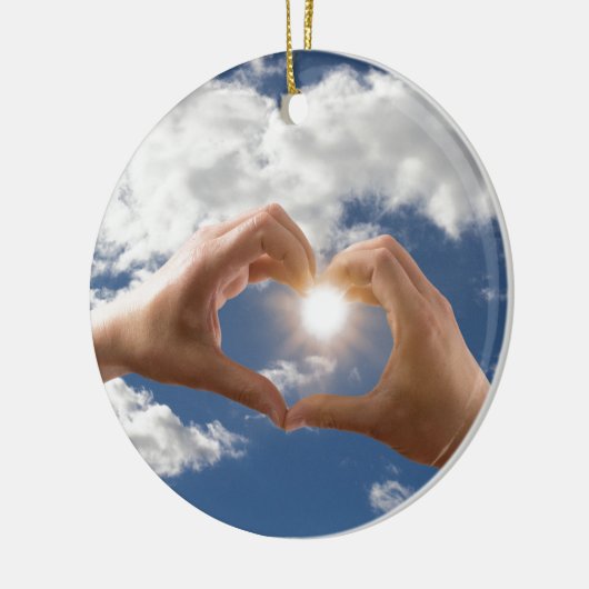 Handen van liefde keramisch ornament (Links)