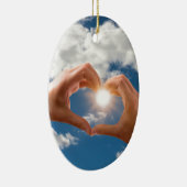 Handen van liefde keramisch ornament (Rechts)
