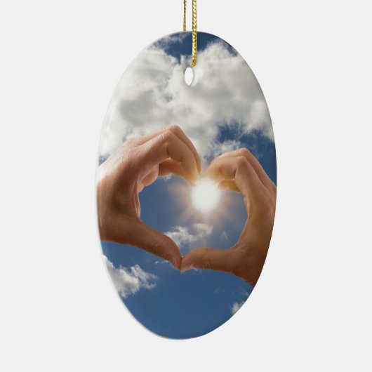 Handen van liefde keramisch ornament (Rechts)