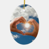 Handen van liefde keramisch ornament (Voorkant)
