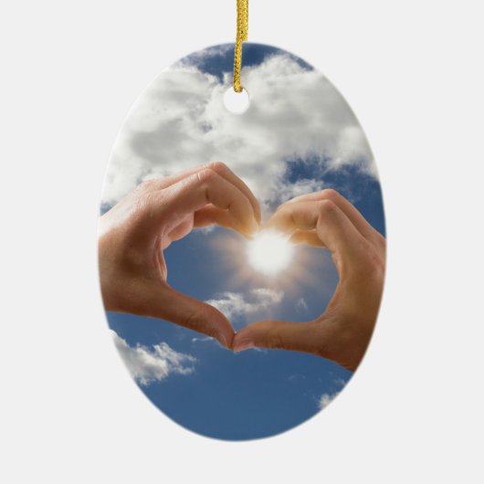 Handen van liefde keramisch ornament (Voorkant)