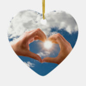 Handen van liefde keramisch ornament (Voorkant)