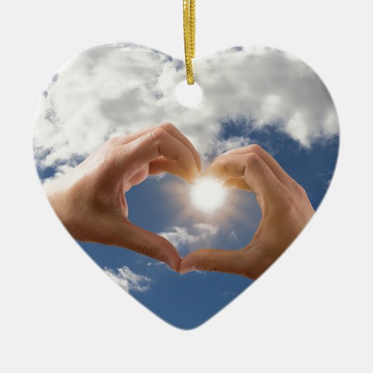Handen van liefde keramisch ornament (Voorkant)