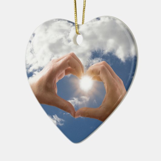 Handen van liefde keramisch ornament (Links)